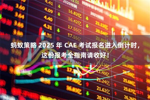 蚂蚁策略 2025 年 CAE 考试报名进入倒计时，这份报考全指南请收好！