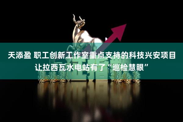 天添盈 职工创新工作室重点支持的科技兴安项目让拉西瓦水电站有了“巡检慧眼”