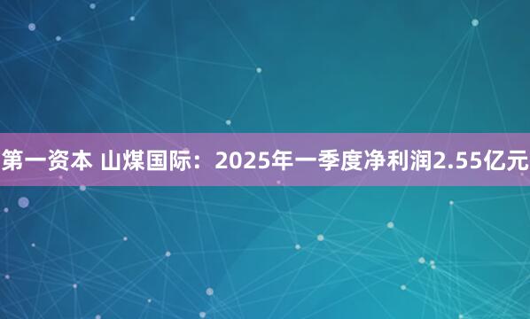 第一资本 山煤国际：2025年一季度净利润2.55亿元